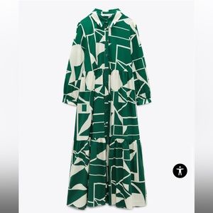 NWT Zara Long Print dress